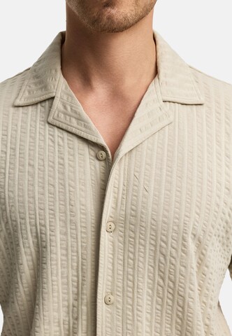INDICODE JEANS Regular fit Overhemd 'Crepe' in Beige