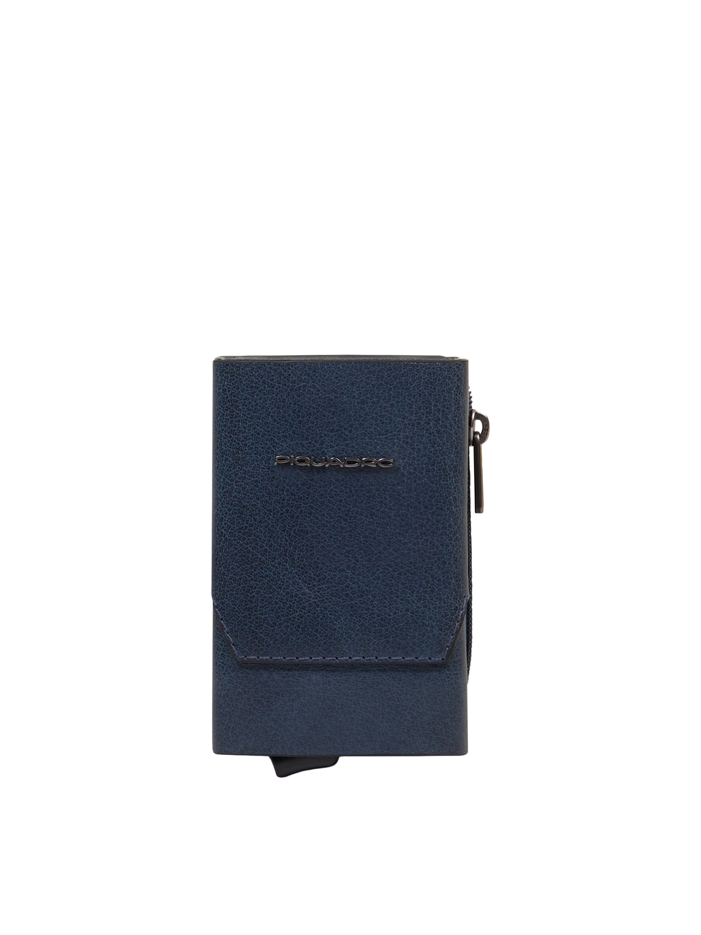 Piquadro Portemonnee in Blauw: voorkant