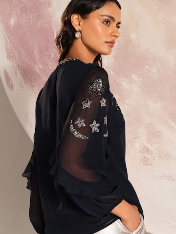 love & roses Blouse in Blauw