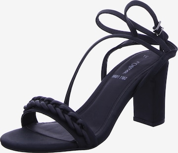 s.Oliver Strap Sandals in Black: front