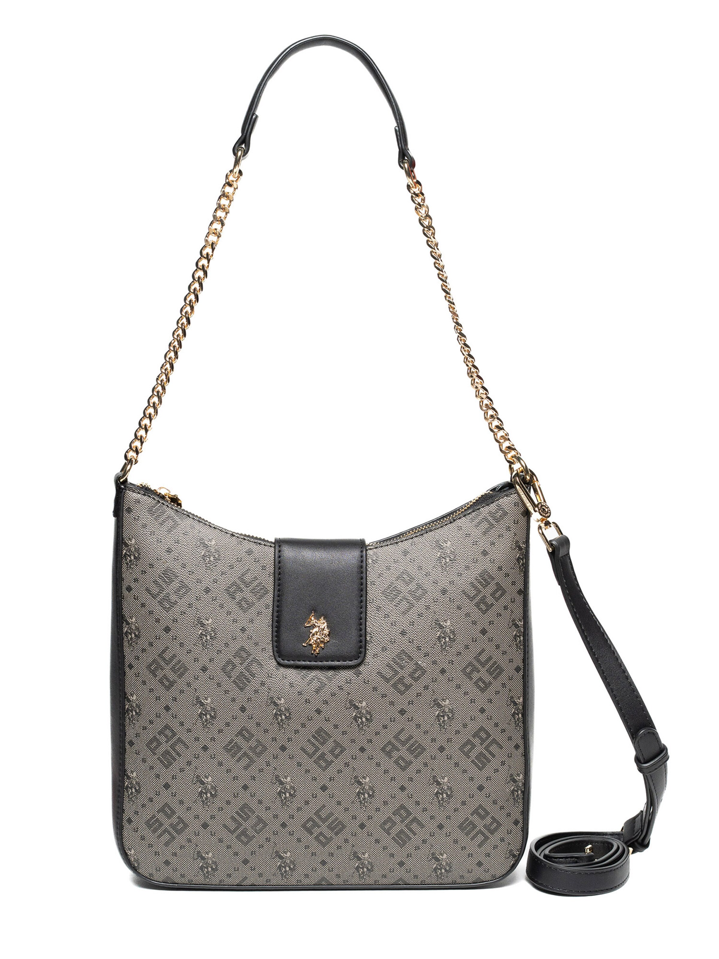 Borsa a mano di U.S. POLO ASSN. in nero: frontale