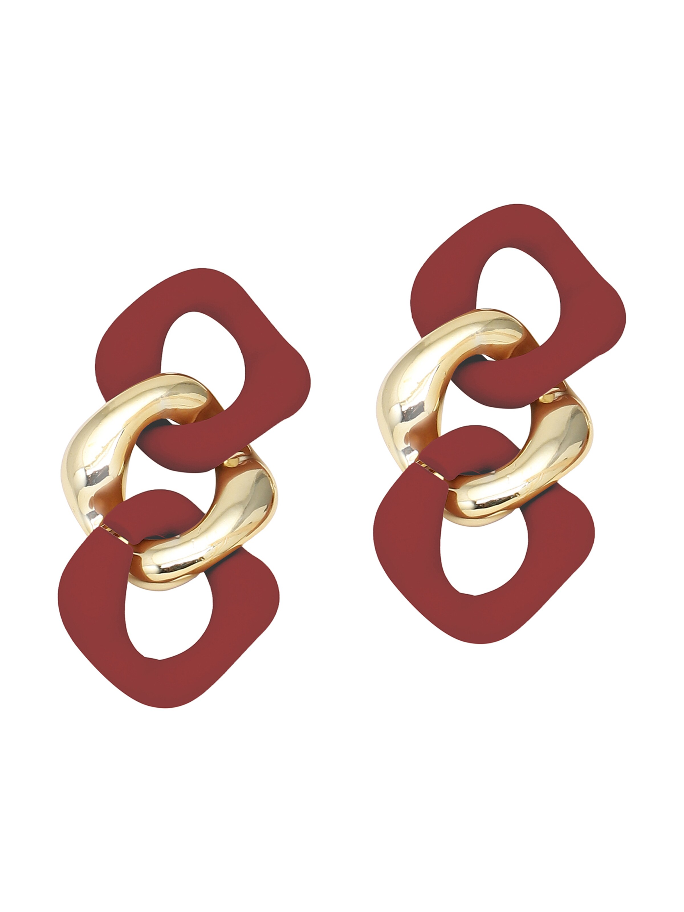 Cercei 'Oorvashi' de la SOHI pe roșu: față