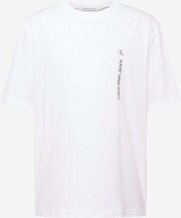 T-Shirt Calvin Klein Jeans en blanc : devant