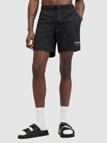 AllSaints Swimming shorts in Black: front