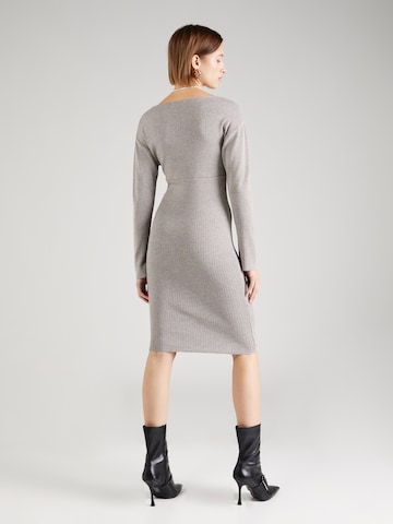 Guido Maria Kretschmer Women Knitted dress 'Noelle' in Grey: back