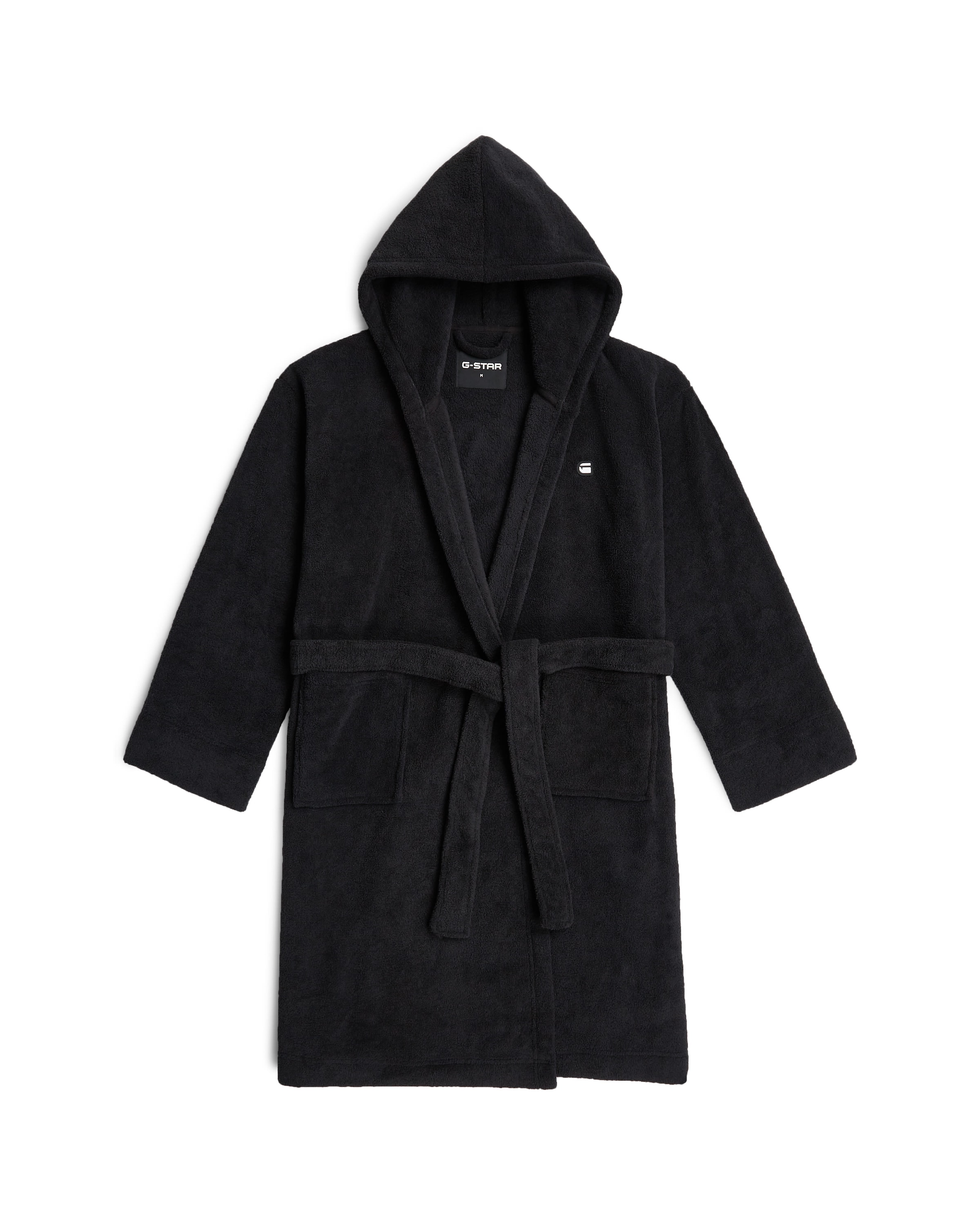 G-STAR Bathrobe - 'Hooded Bathrobe' in Schwarz: Vorderseite