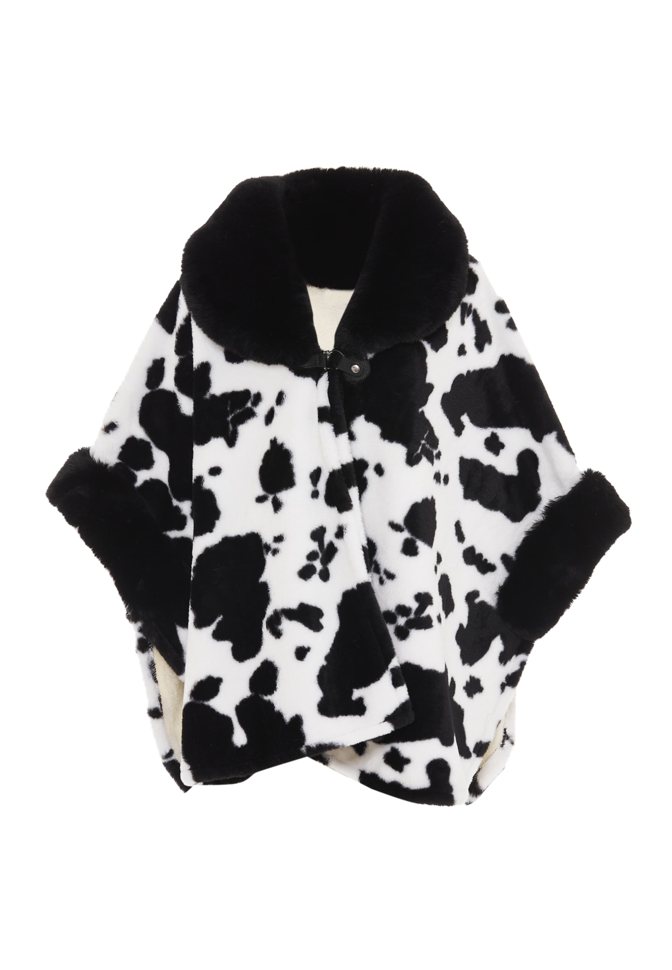 FRAULLY Cape in Zwart: voorkant