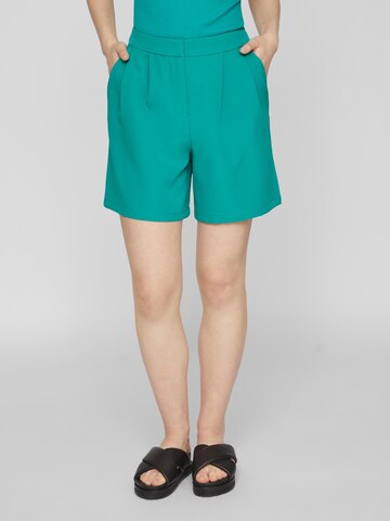 VILA Loose fit Pleat-front trousers 'VIKamma' in Green: front