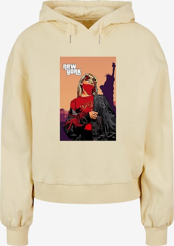 Merchcode Sweatshirt 'Grand New York ' in Geel: voorkant