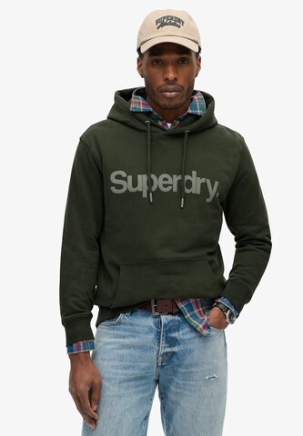 Sweat-shirt Superdry en vert : devant