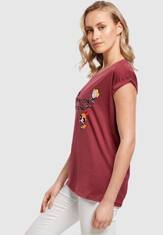 ABSOLUTE CULT Shirt 'The Powerpuff Girls - The Day Is Saved' in Rood