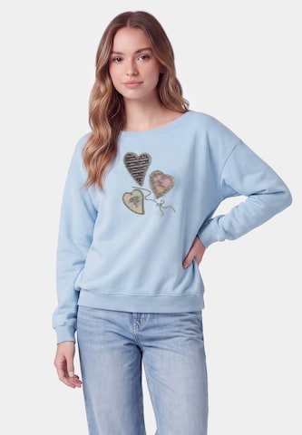 Sweat-shirt MYMO en bleu : devant