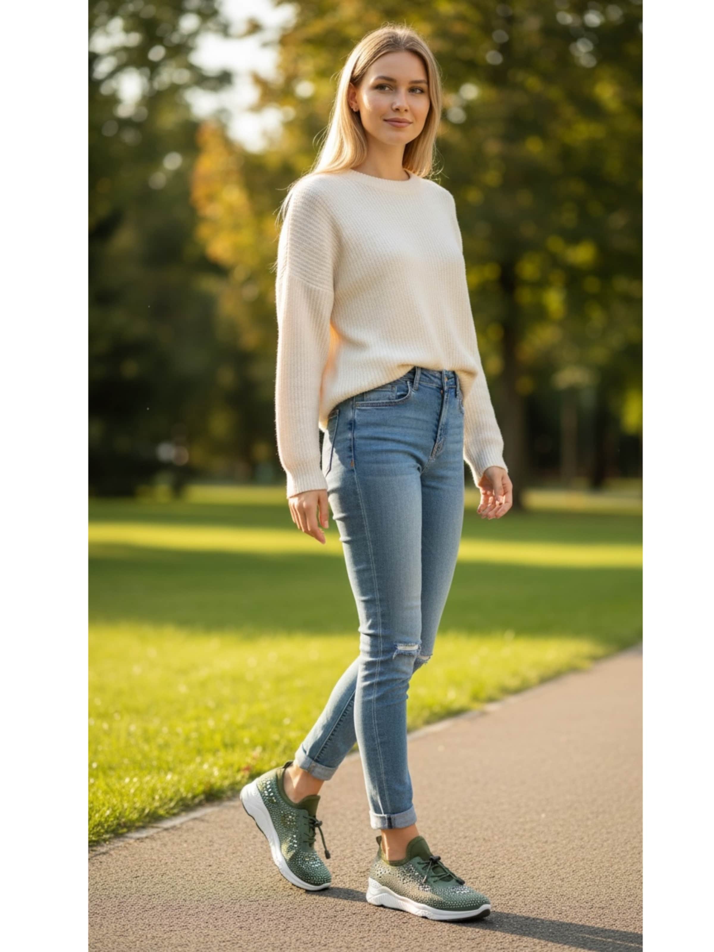 Kumixi Slip-ons 'Sneaker' in Green