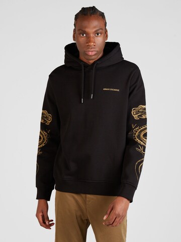 ARMANI EXCHANGE Sweatshirt in Black: front