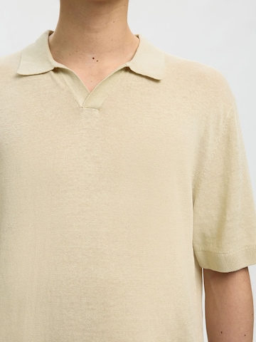 SELECTED - Camiseta en beige