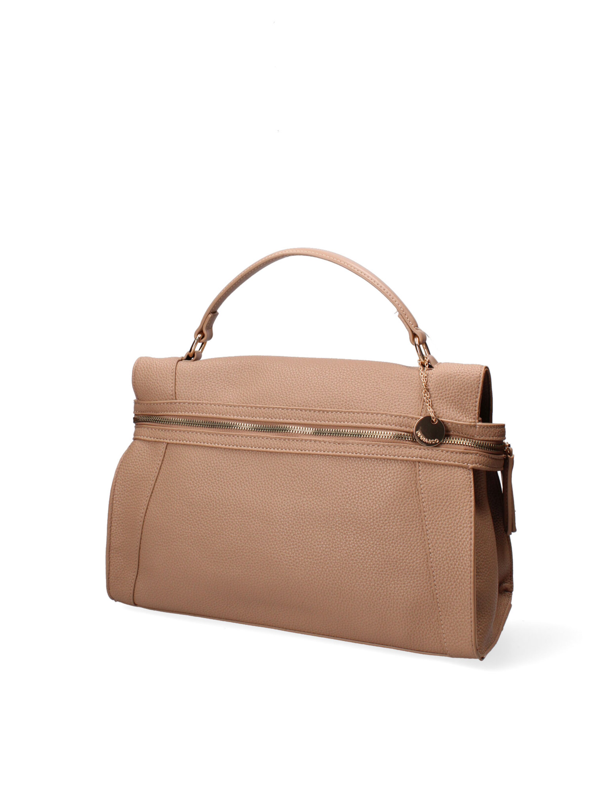 Borsa a mano 'Borsa a Mano Donna Ecopelle - Zip e Tracolla Rimovibile' di Diana&Co. in marrone