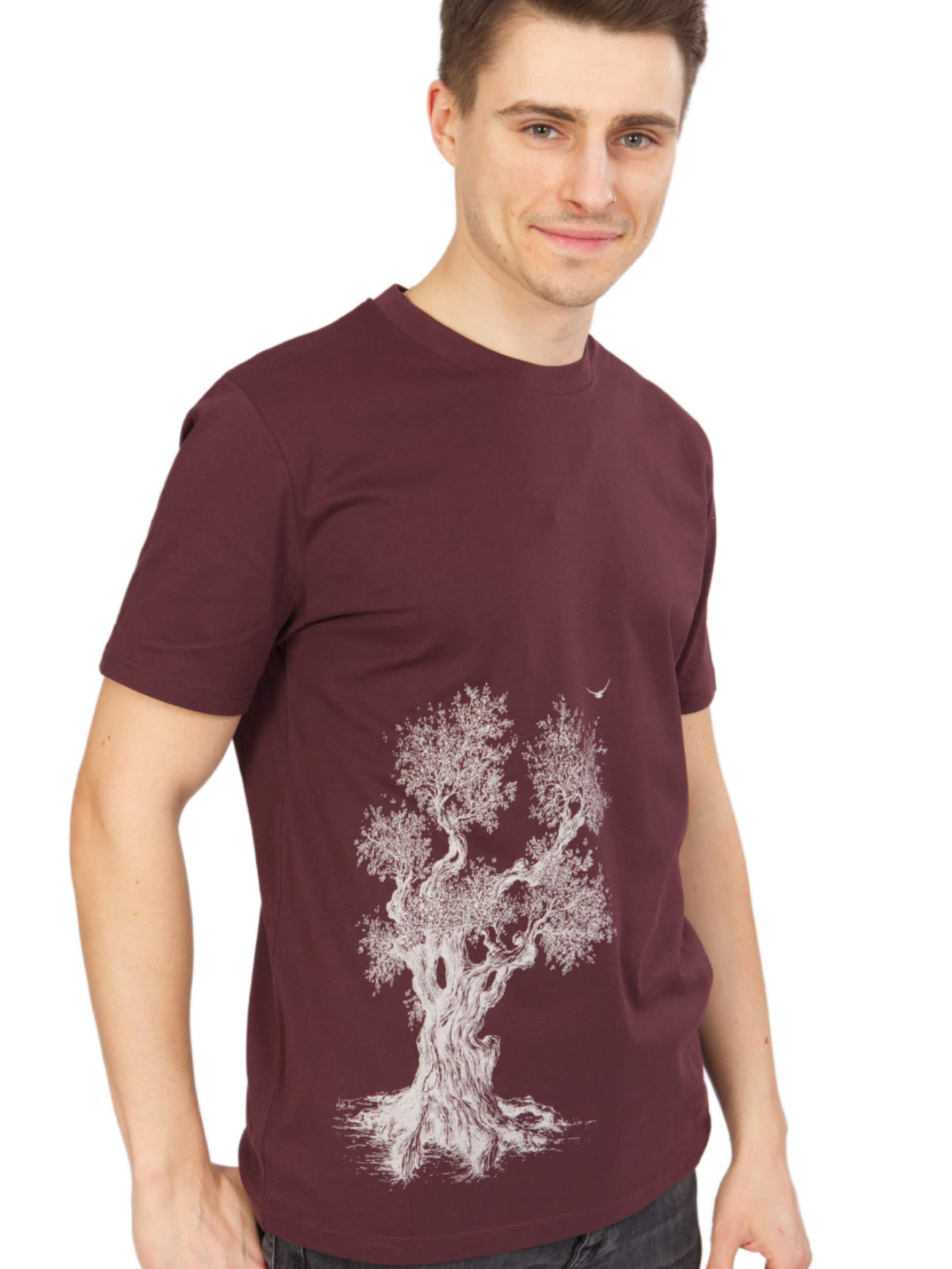 Maglietta 'Organic Fairwear Olive Tree' di Life-Tree in marrone