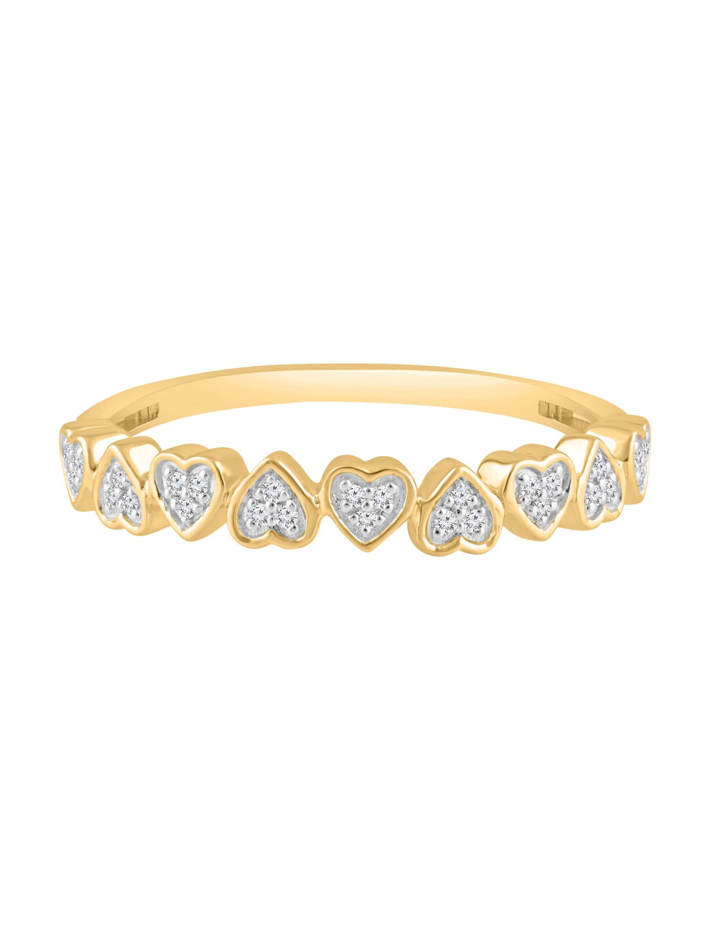 Diamant Exquis Ring in Goud: voorkant