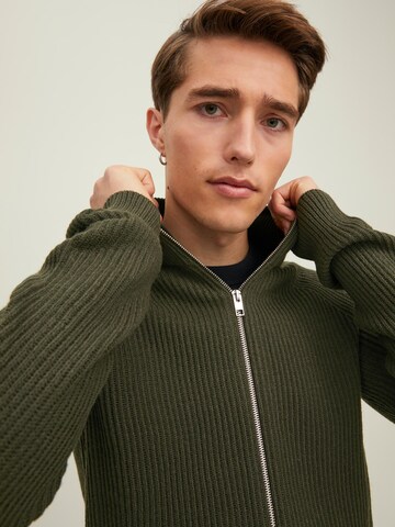 JACK & JONES Knit Cardigan in Green