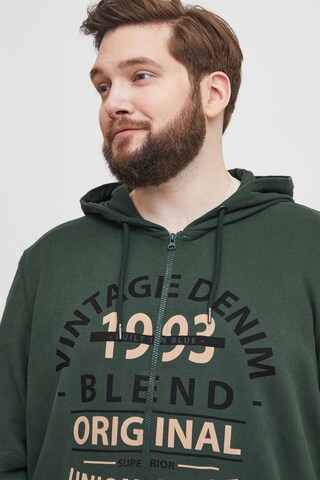 Blend Big Zip-Up Hoodie in Green