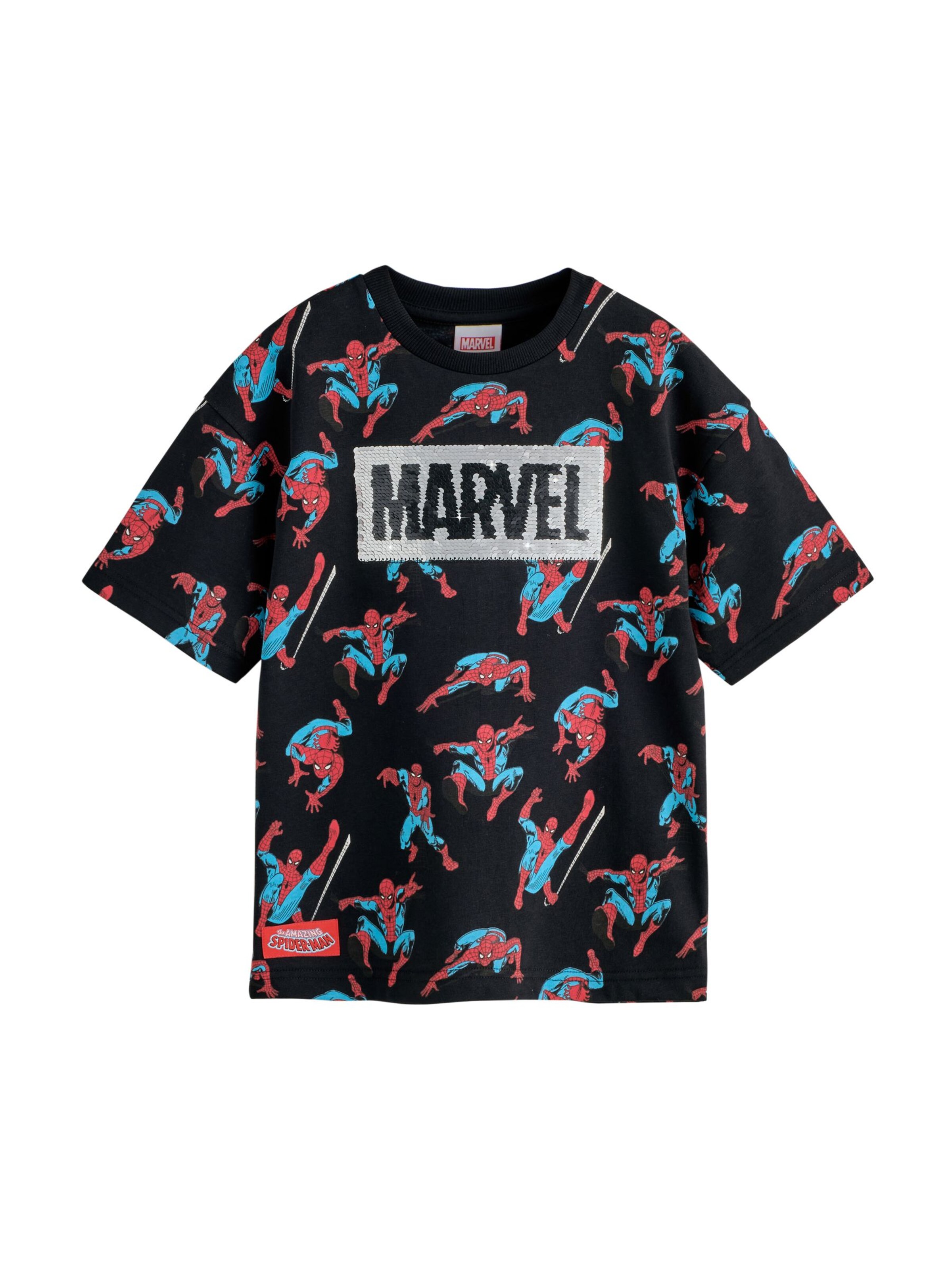 T-Shirt 'Spiderman' Next en noir : devant
