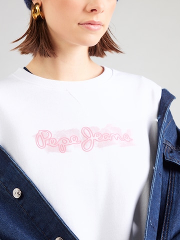 Pepe Jeans Mikina – bílá