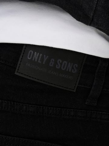 juoda Only & Sons Siauras Džinsai 'Warp'