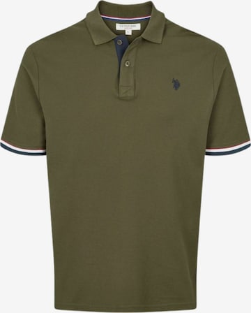U.S. POLO ASSN. Button Up Shirt ' UMMeo ' in Green: front