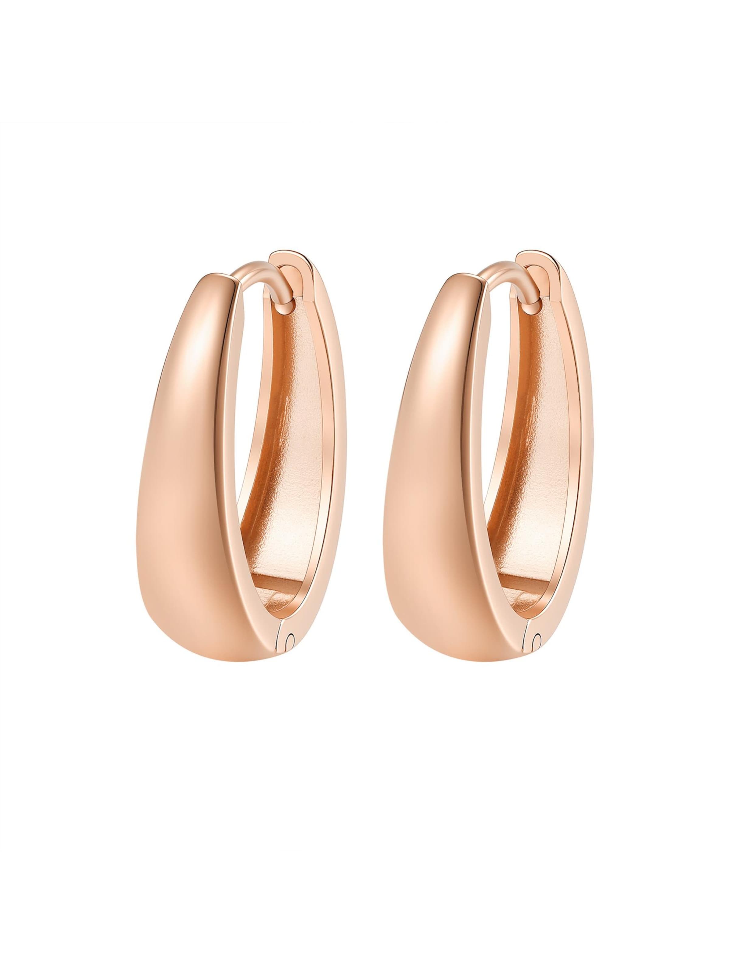 Boucles d'oreilles 'Bold Dome Hoop' Hey Happiness en or : devant