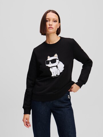 Karl Lagerfeld Sweatshirt 'Ikonik 2.0 Choupette' i sort: forside