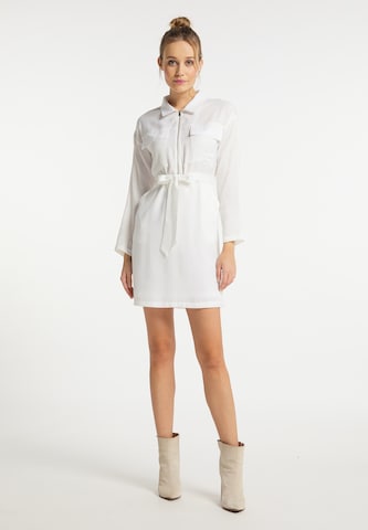 DreiMaster Vintage - Vestido camisero en blanco