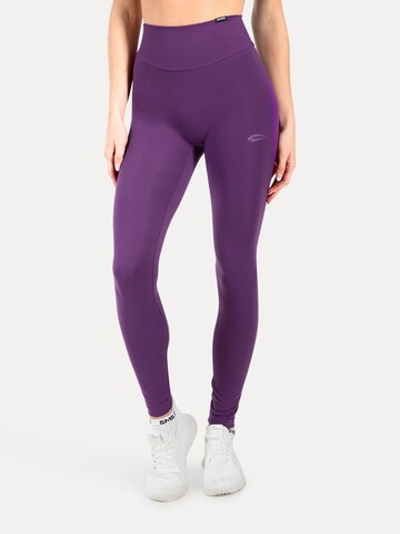 Coupe slim Leggings Smilodox en violet : devant
