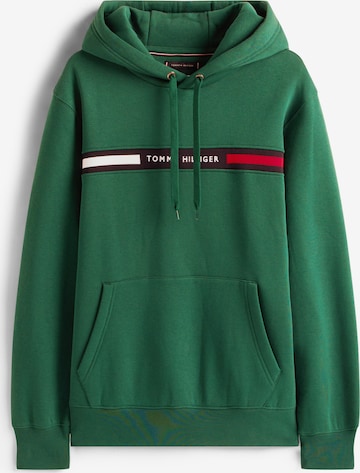 Sweat-shirt TOMMY HILFIGER en vert : devant