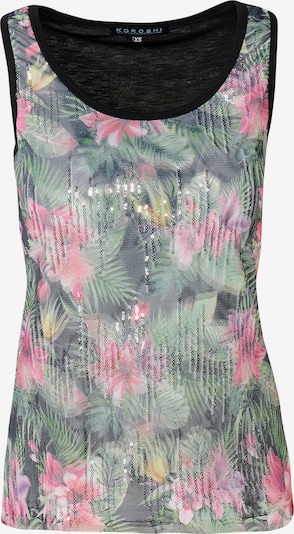 KOROSHI Toppi värissä keltainen / pastellinvihreä / vaalea pinkki / musta, Tuotenäkymä