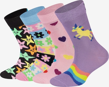 Happy Socks Socks 'Kids Rainbow-Heart-Starfish-Flower Socks' in Mixed colors: front