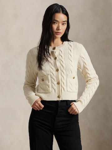 Cardigan Polo Ralph Lauren en beige : devant
