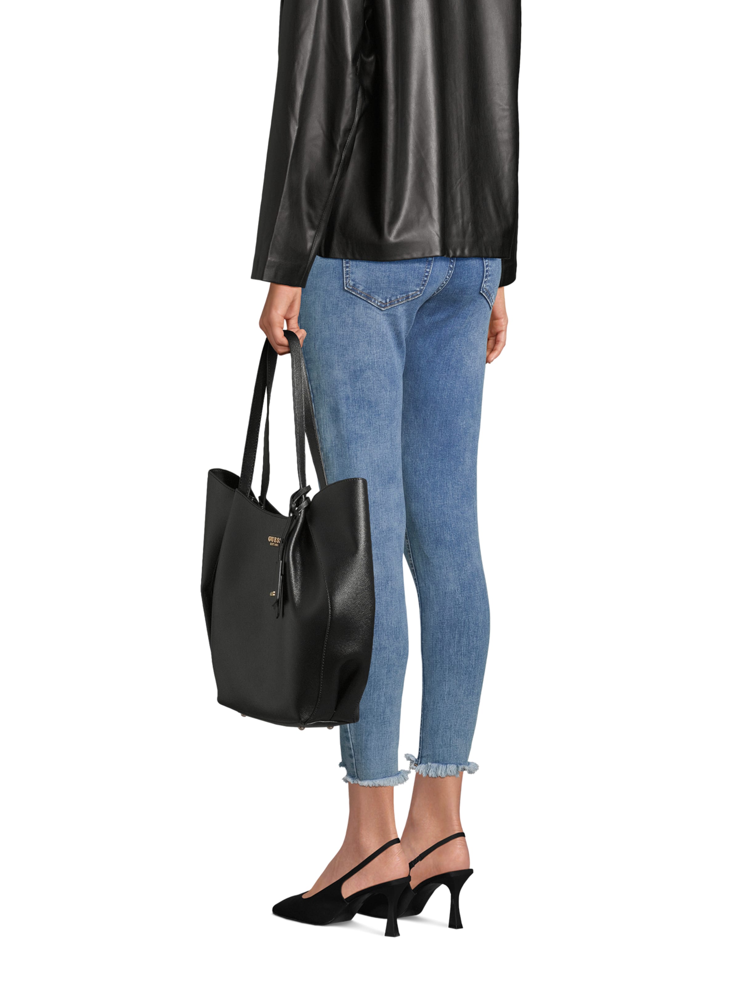 GUESS Shopper 'Amorette 2 In 1 Tote' in Zwart