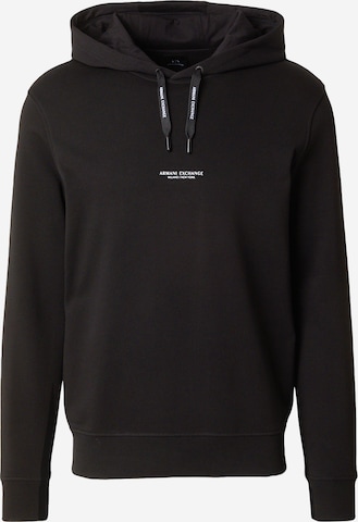 Regular fit Felpa di ARMANI EXCHANGE in nero: frontale