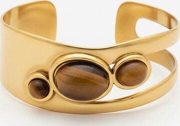 Braccialetto 'Sole di Pietra' di ETNÉE in oro: frontale