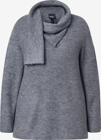 Ulla Popken Neulepaita värissä harmaa: etupuoli