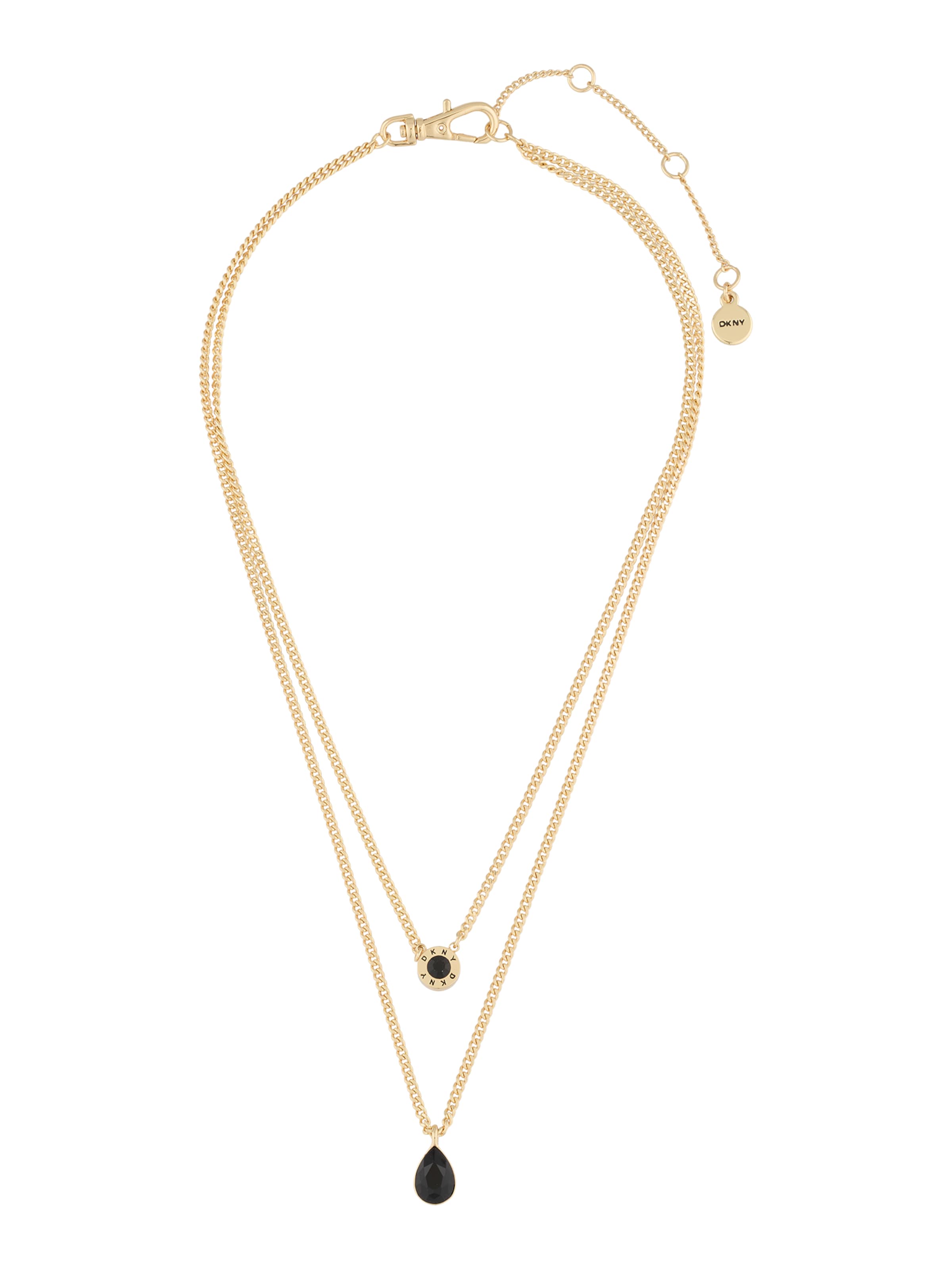 Chaîne DKNY en or : devant