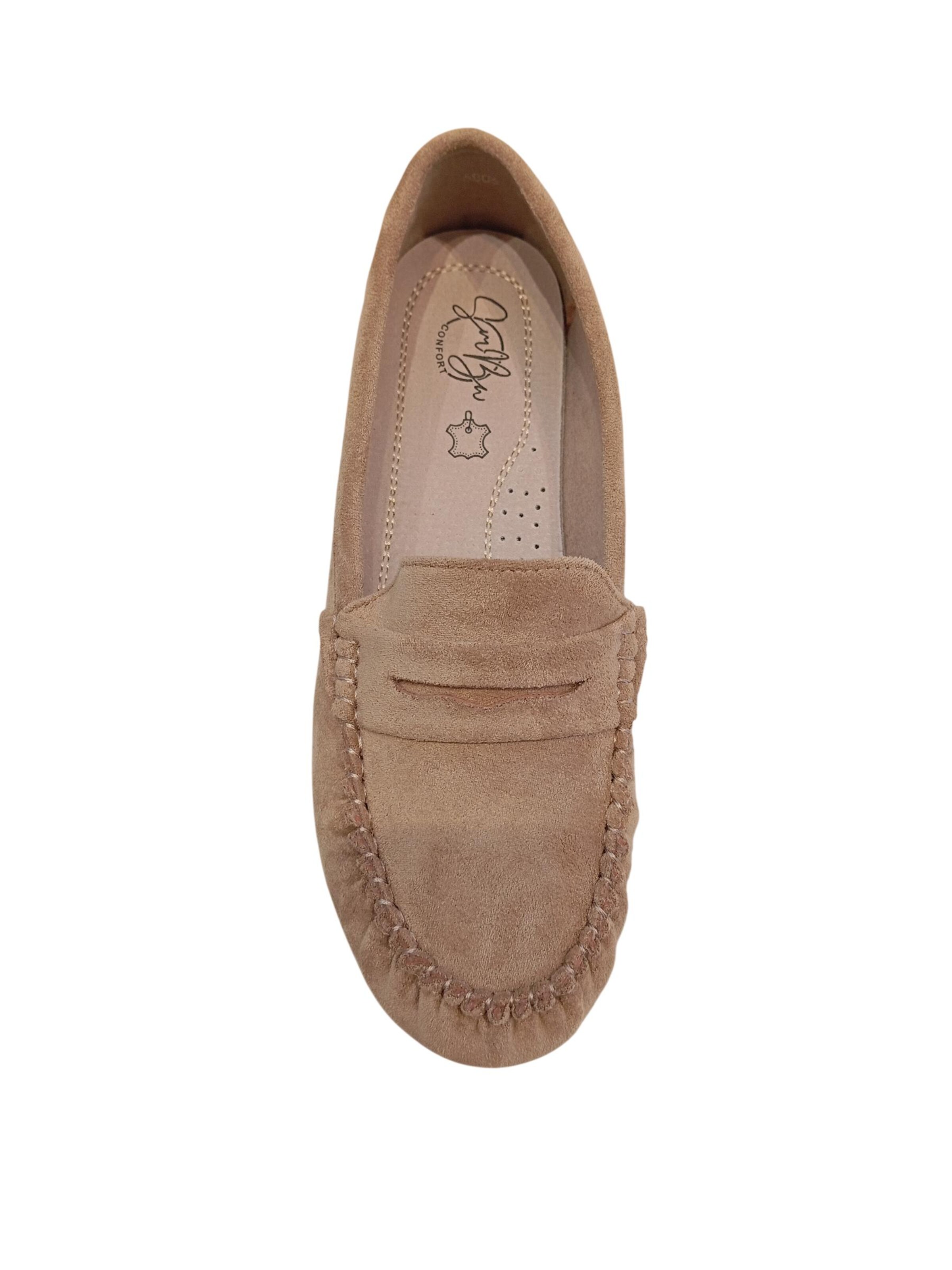 Mocassin 'Mocassins Confort en Suédine - taupe' VERA Collection en gris