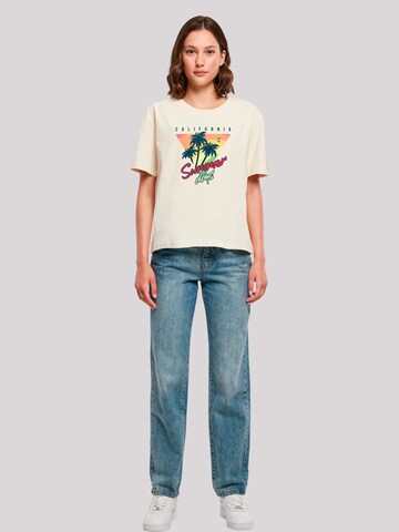 F4NT4STIC Shirt 'California Palmen Retro' in Beige