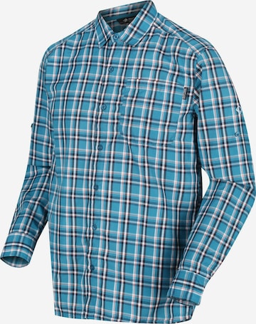 REGATTA Regular fit Athletic Button Up Shirt 'Mindano LS III' in Blue: front