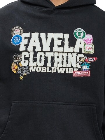FAVELA Sweatshirt 'Multipatch' in Schwarz