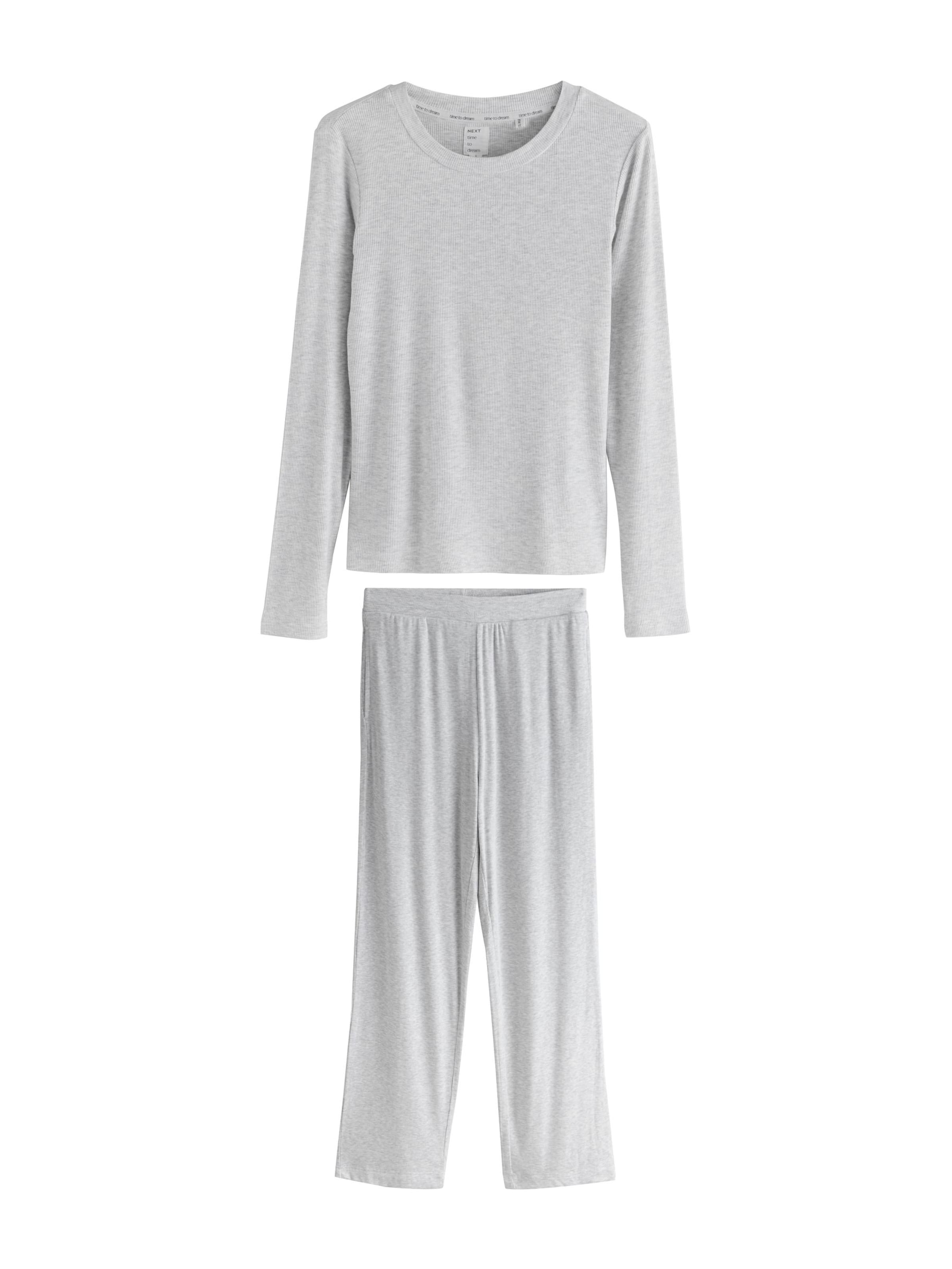 Pijama de la Next pe gri: față