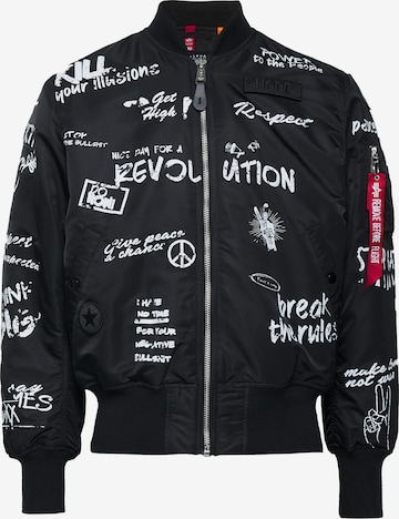 ALPHA INDUSTRIES Демисезонная куртка 'MA-1 Peace' в Черный: спереди