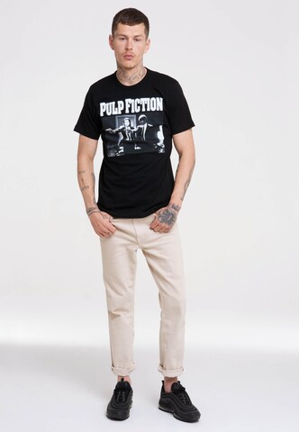 LOGOSHIRT Shirt 'Pulp Fiction' in Zwart