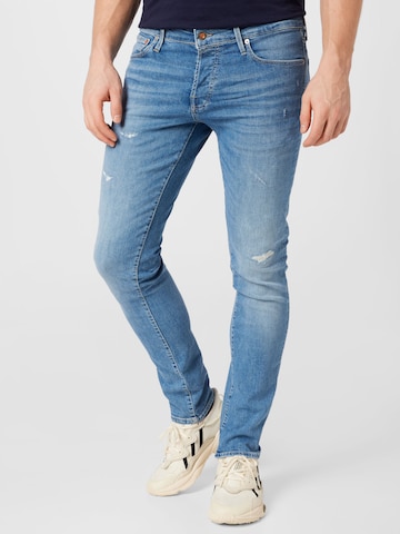 JACK & JONES Slimfit Jeans 'Glenn' in Blauw: voorkant