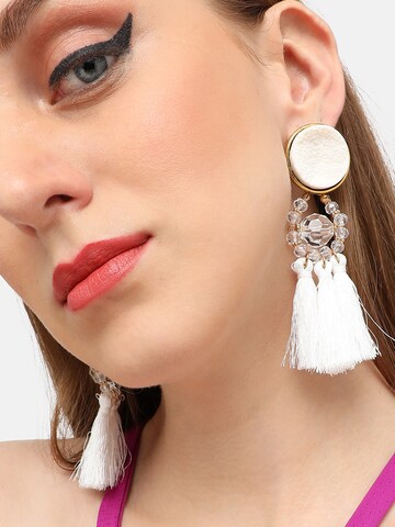 Boucles d'oreilles ' Aayana ' SOHI en blanc : devant